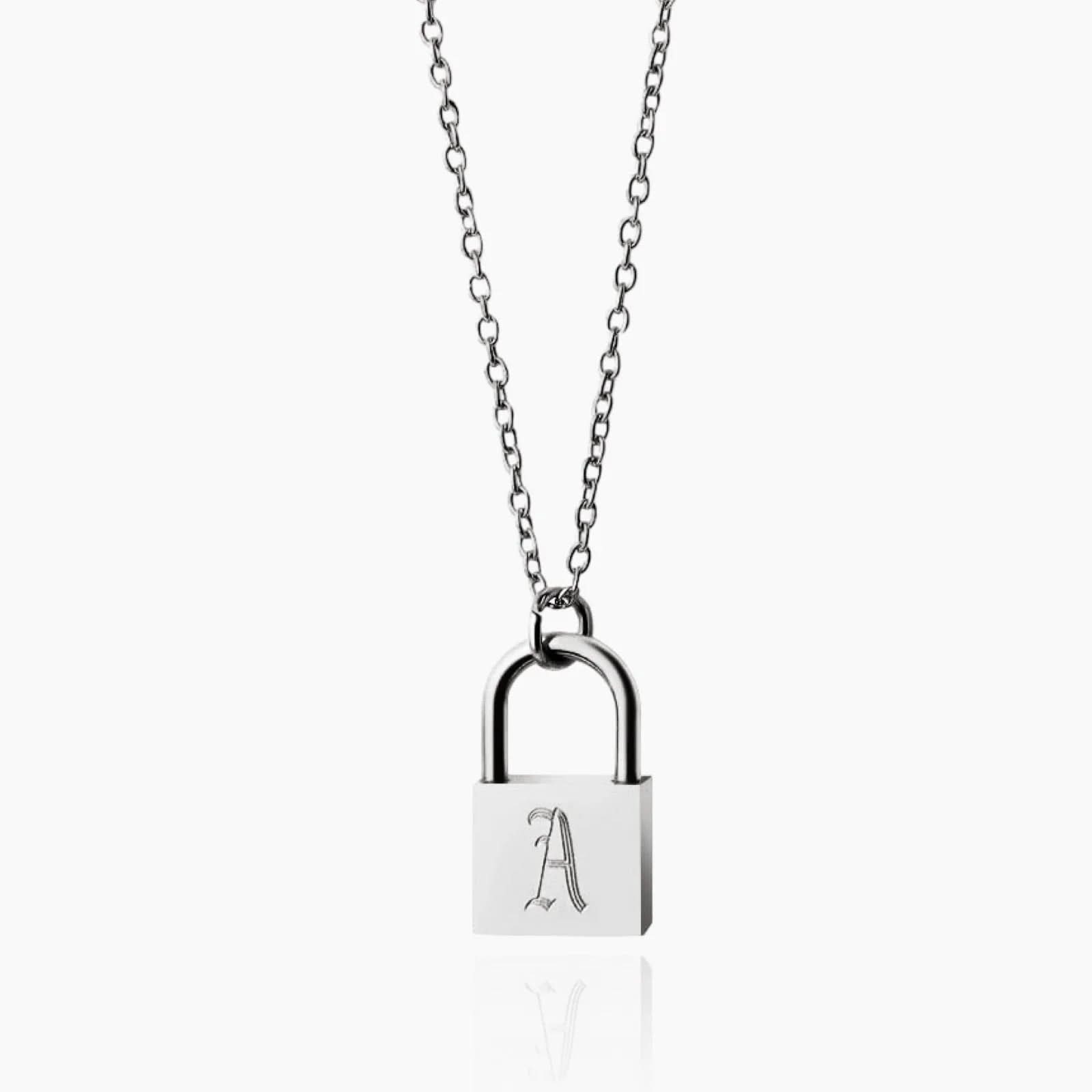 Lock Initial Necklace - AYUNA