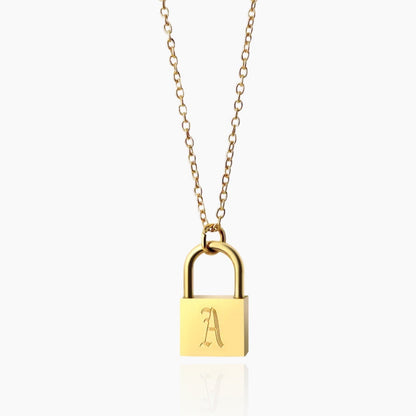 Lock Initial Necklace - AYUNA