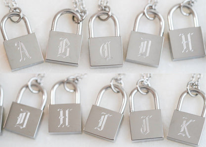 Lock Initial Necklace - AYUNA