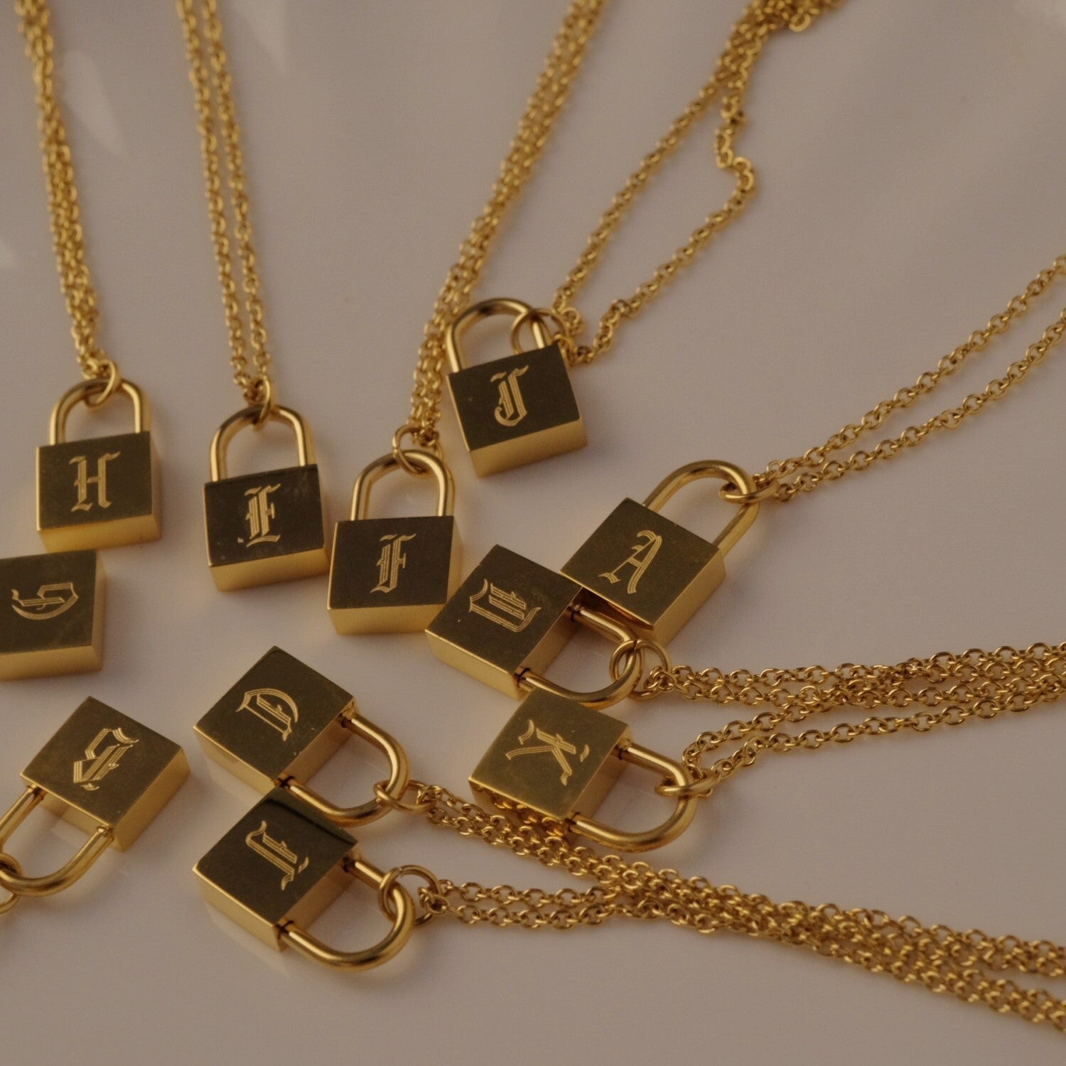 Lock Initial Necklace - AYUNA