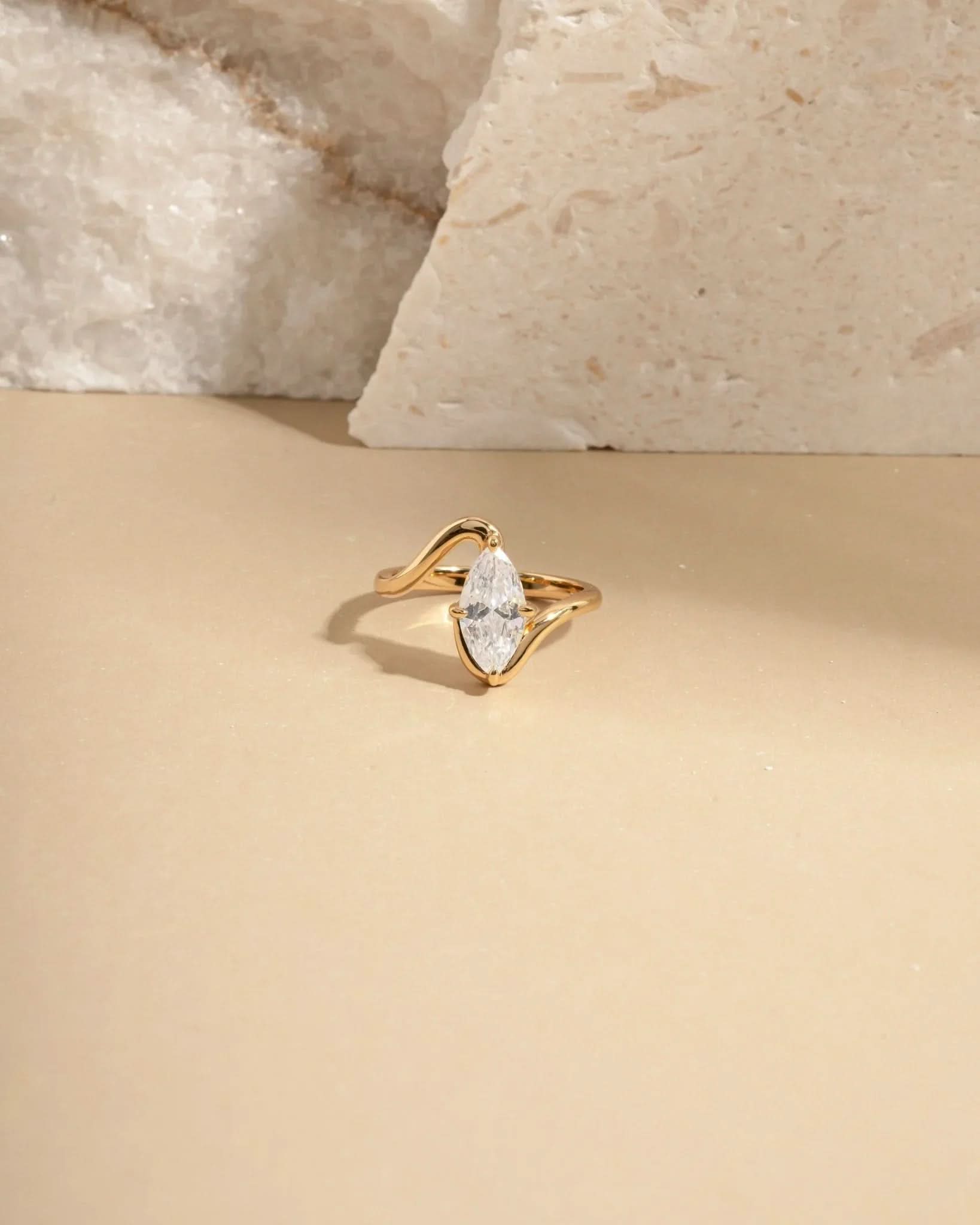 Marquise Swirl Ring - AYUNA