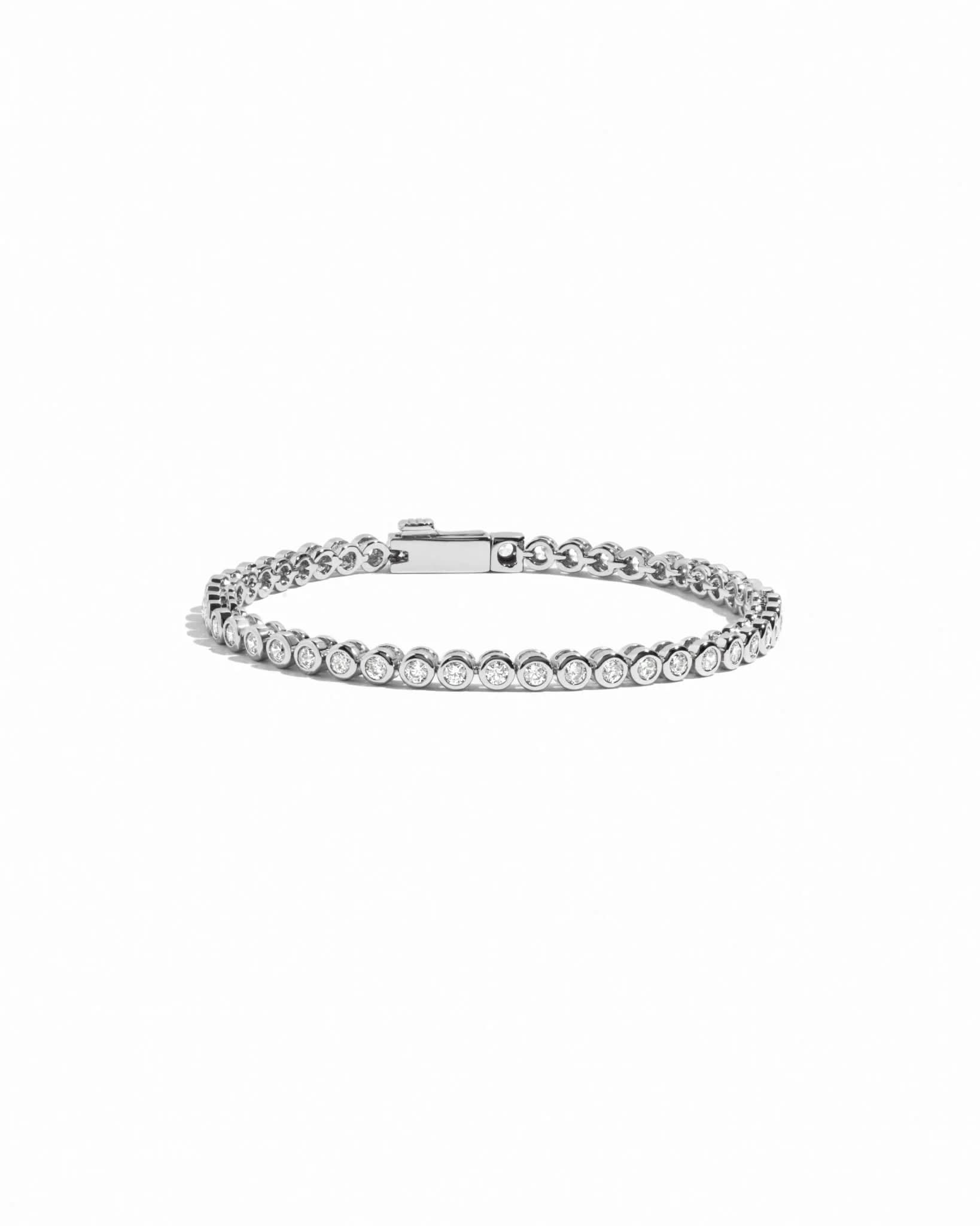 Mini Round Bezel Tennis Bracelet - AYUNA