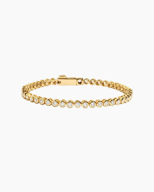 Mini Round Bezel Tennis Bracelet - AYUNA