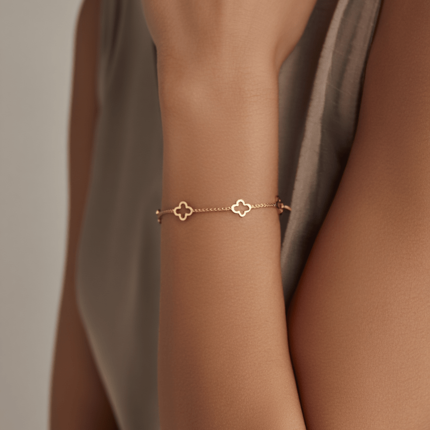Multi Hollow Clover Bracelet - AYUNA