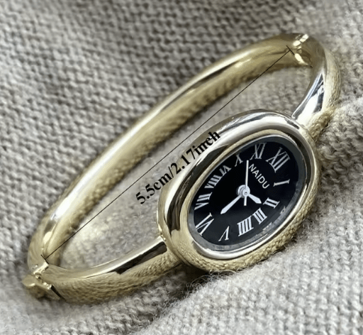 Naidu Oval Watch Gold - AYUNA