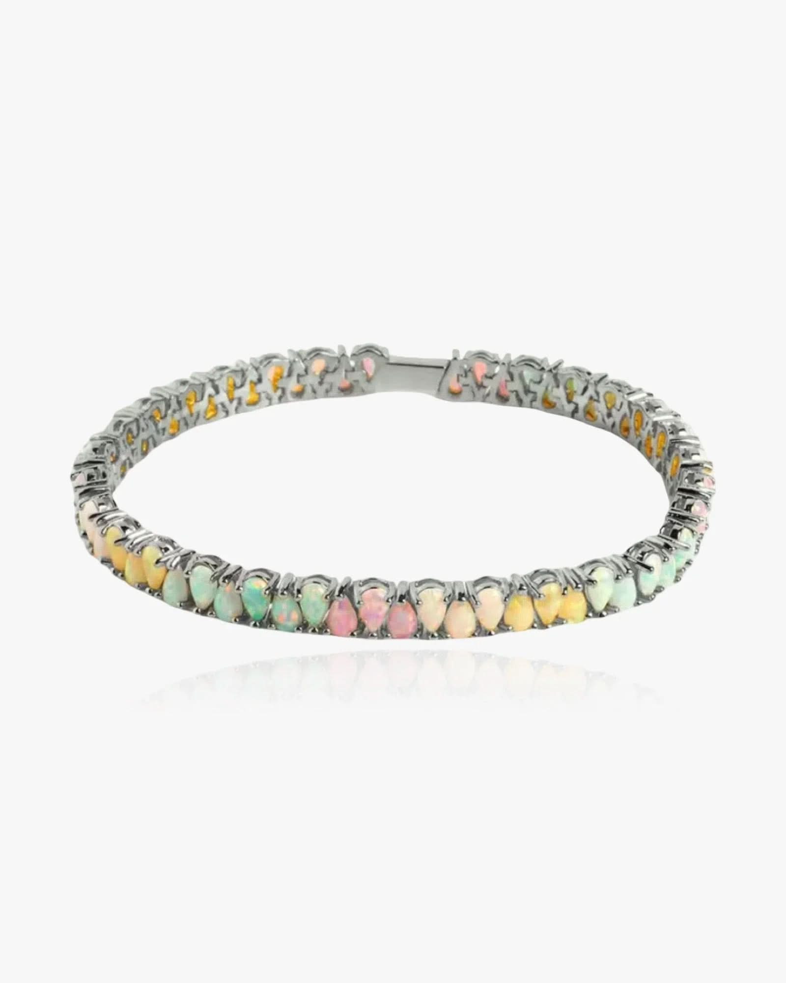 Pastel Opal Bracelet Sterling Silver - AYUNA