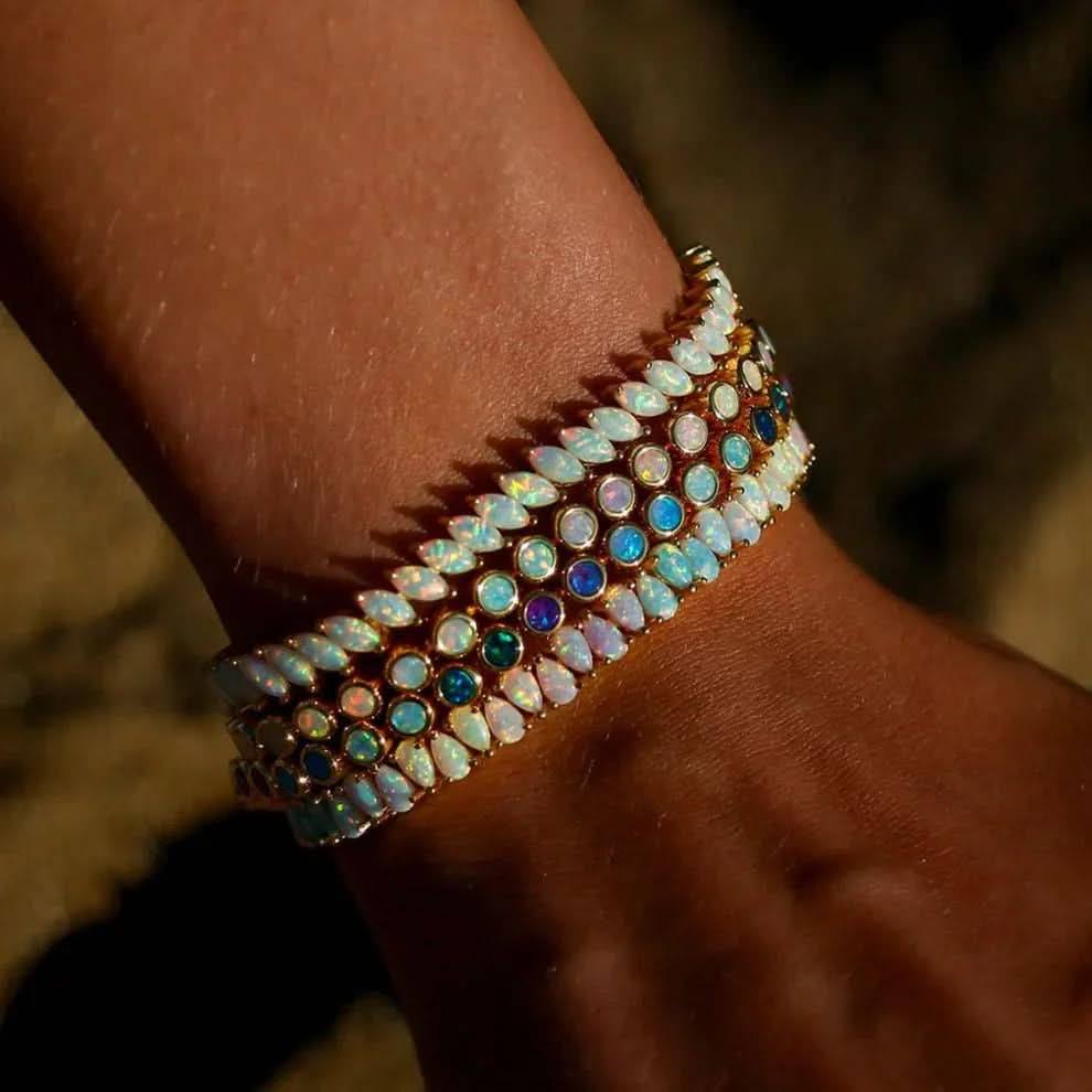 Pastel Opal Bracelet Sterling Silver - AYUNA