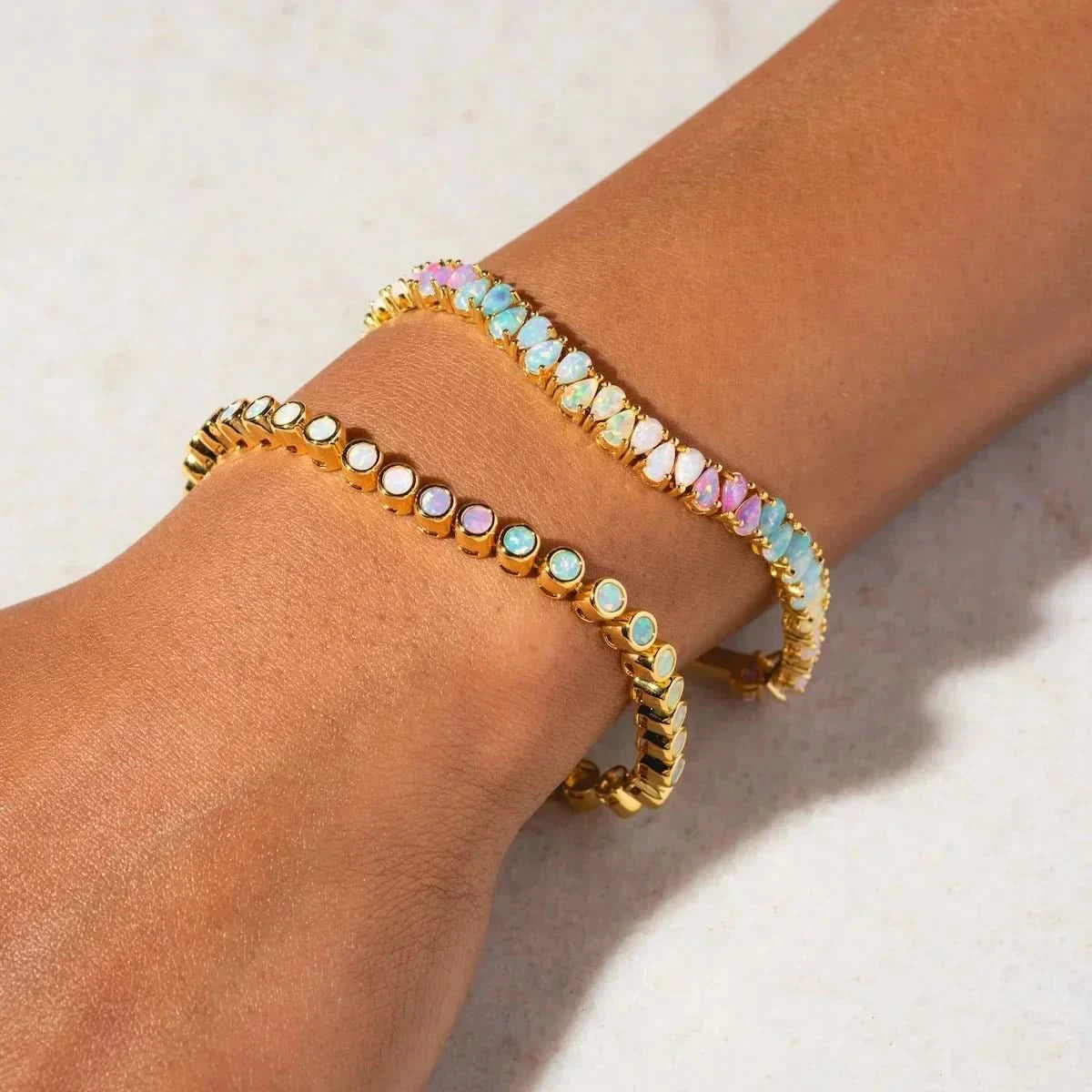 Pastel Opal Bracelet Sterling Silver - AYUNA