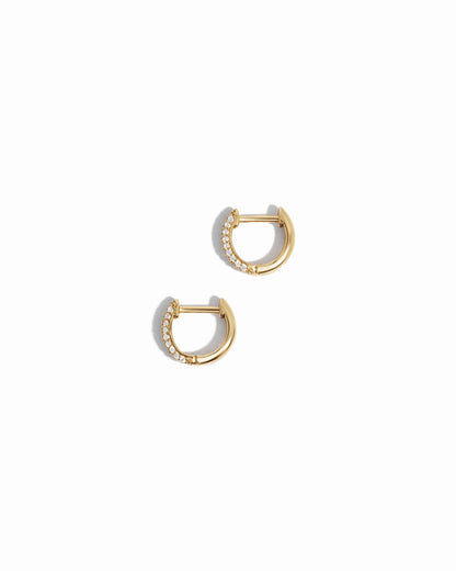 Pavé Huggie Earrings - AYUNA