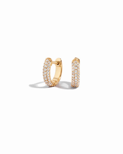 Pavé Huggie Earrings - AYUNA