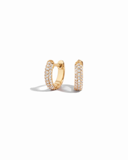 Pavé Huggie Earrings - AYUNA