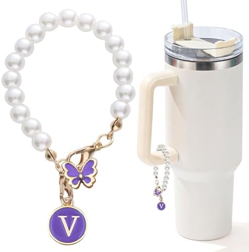 Pearl Chain Accessories Stanley Cup Initial Charms - AYUNA