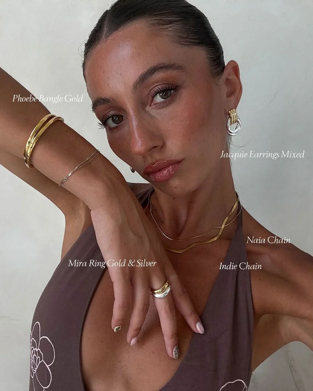 Phoebe Bangle - Gold - AYUNA