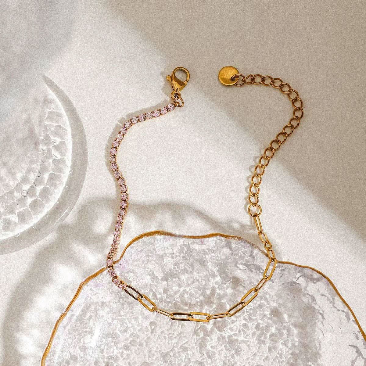 Pink Double Tennis Bracelet - AYUNA