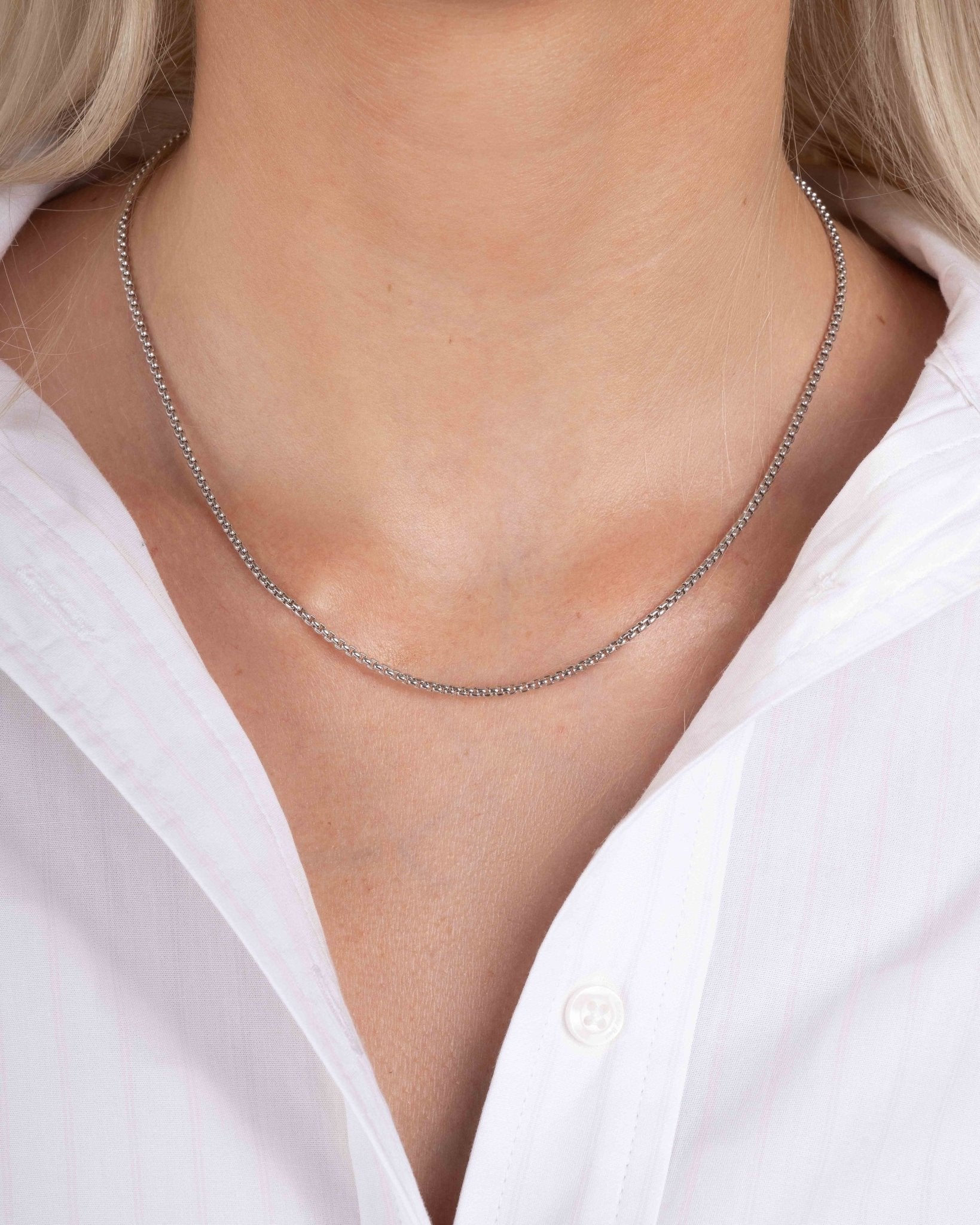 Rounded Box Chain Necklace - AYUNA