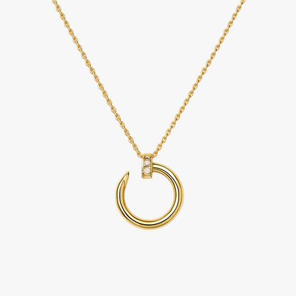 Spike Gold Necklace with Zircon - AYUNA