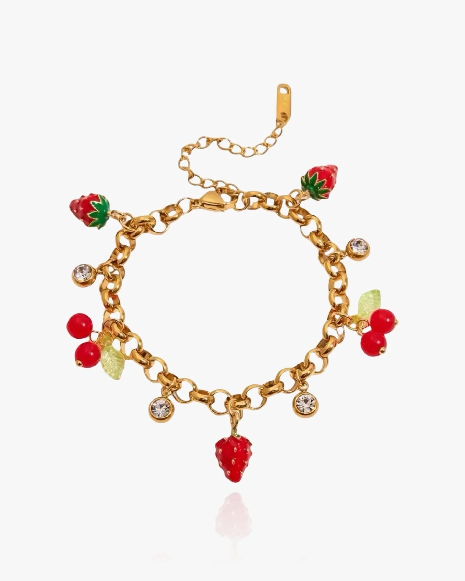 Strawberry Charms Bracelet - AYUNA