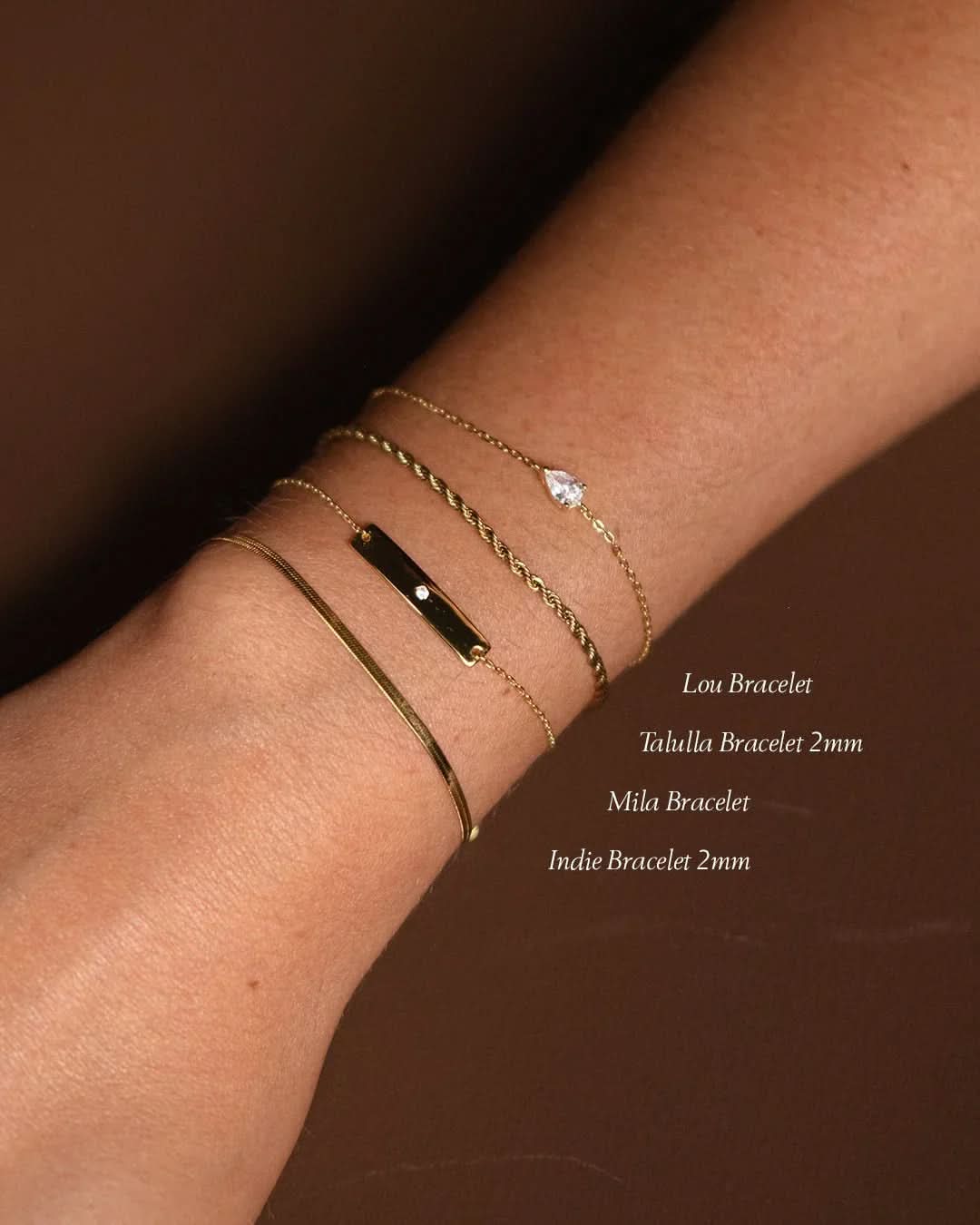 Talulla Bracelet 2mm - AYUNA