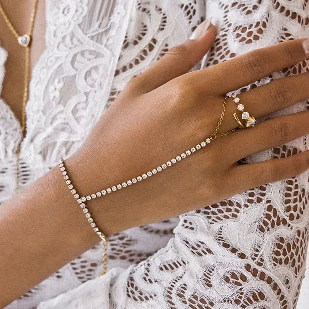 Tennis Hand Chain Bracelet - AYUNA