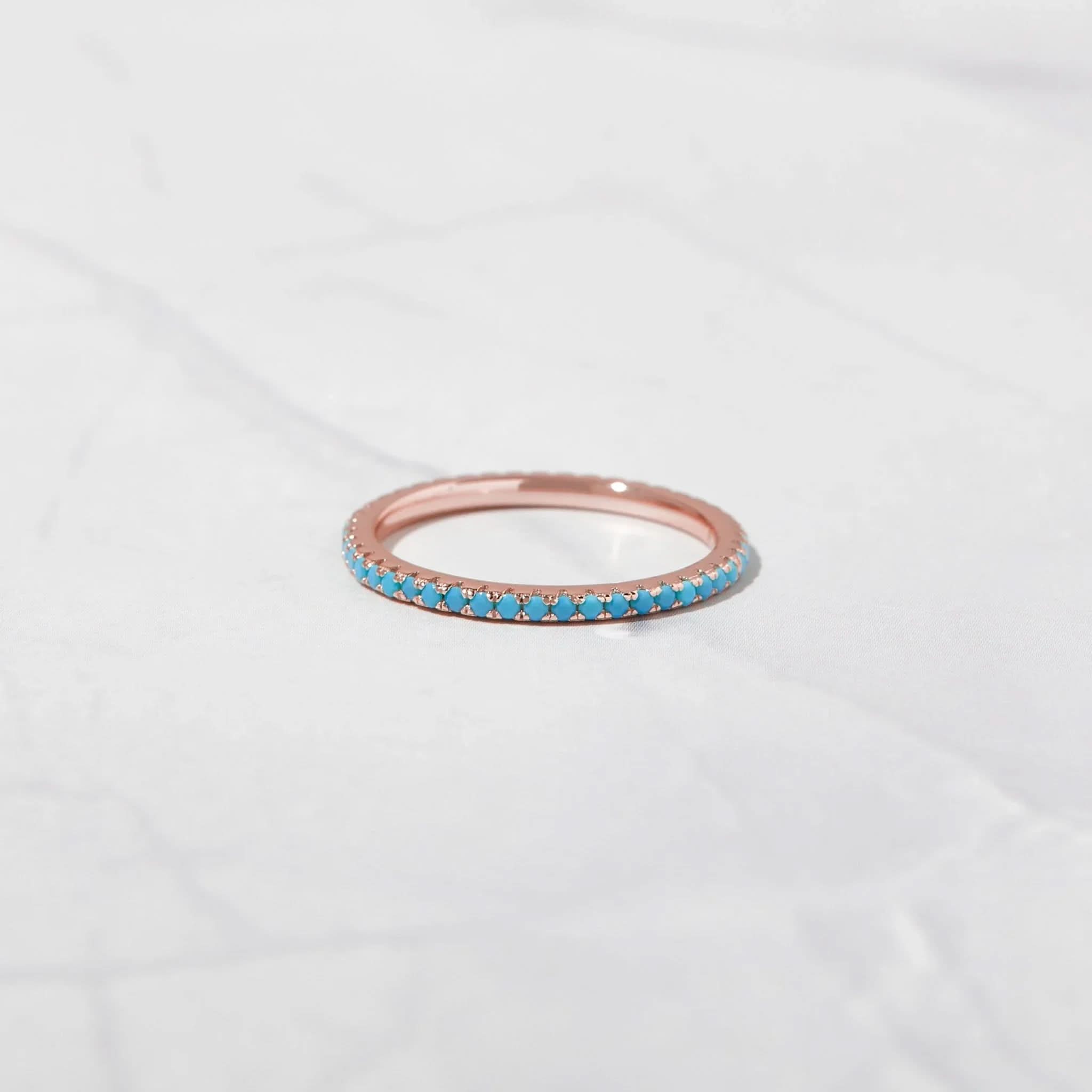 Turquoise Eternity Ring - AYUNA