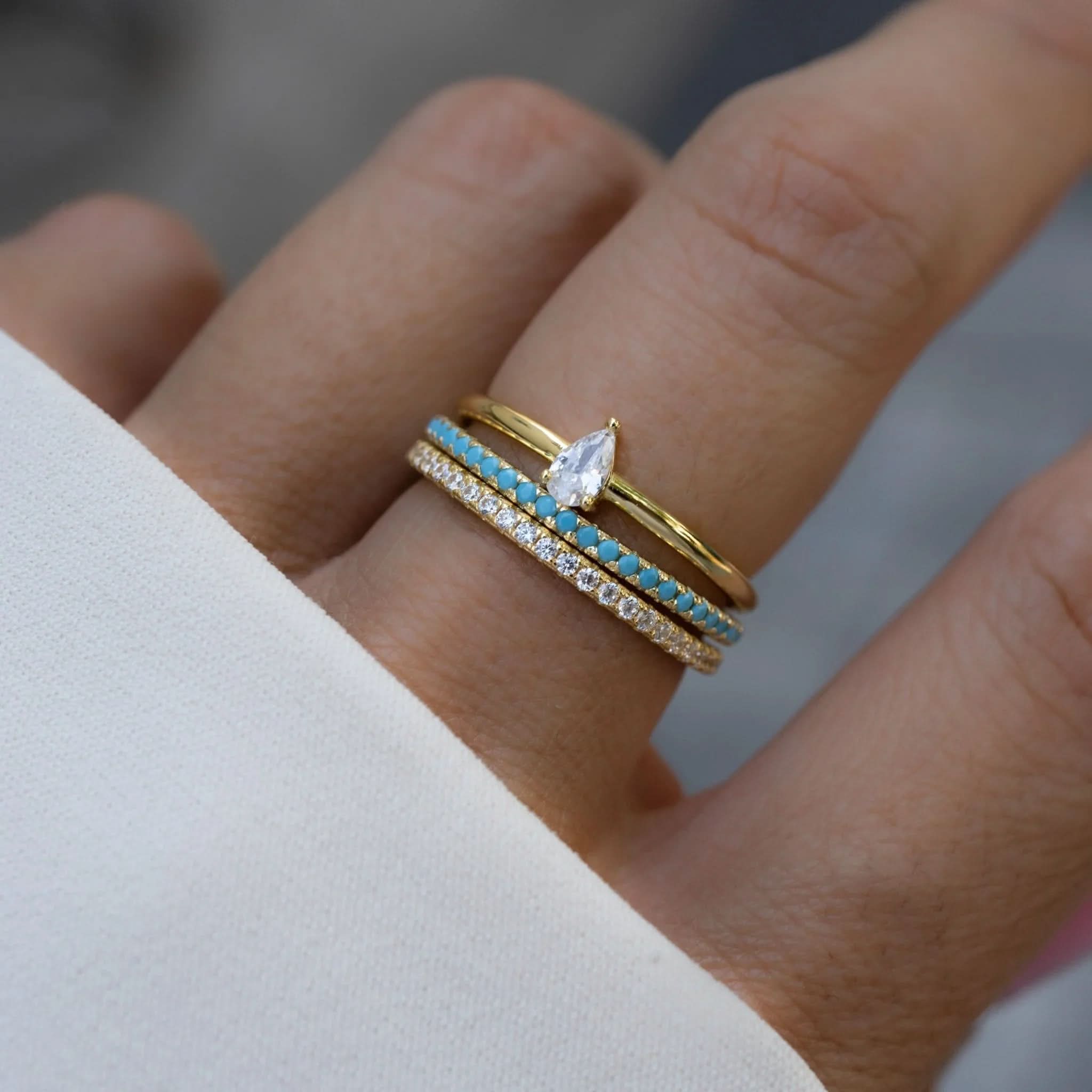 Turquoise Eternity Ring - AYUNA